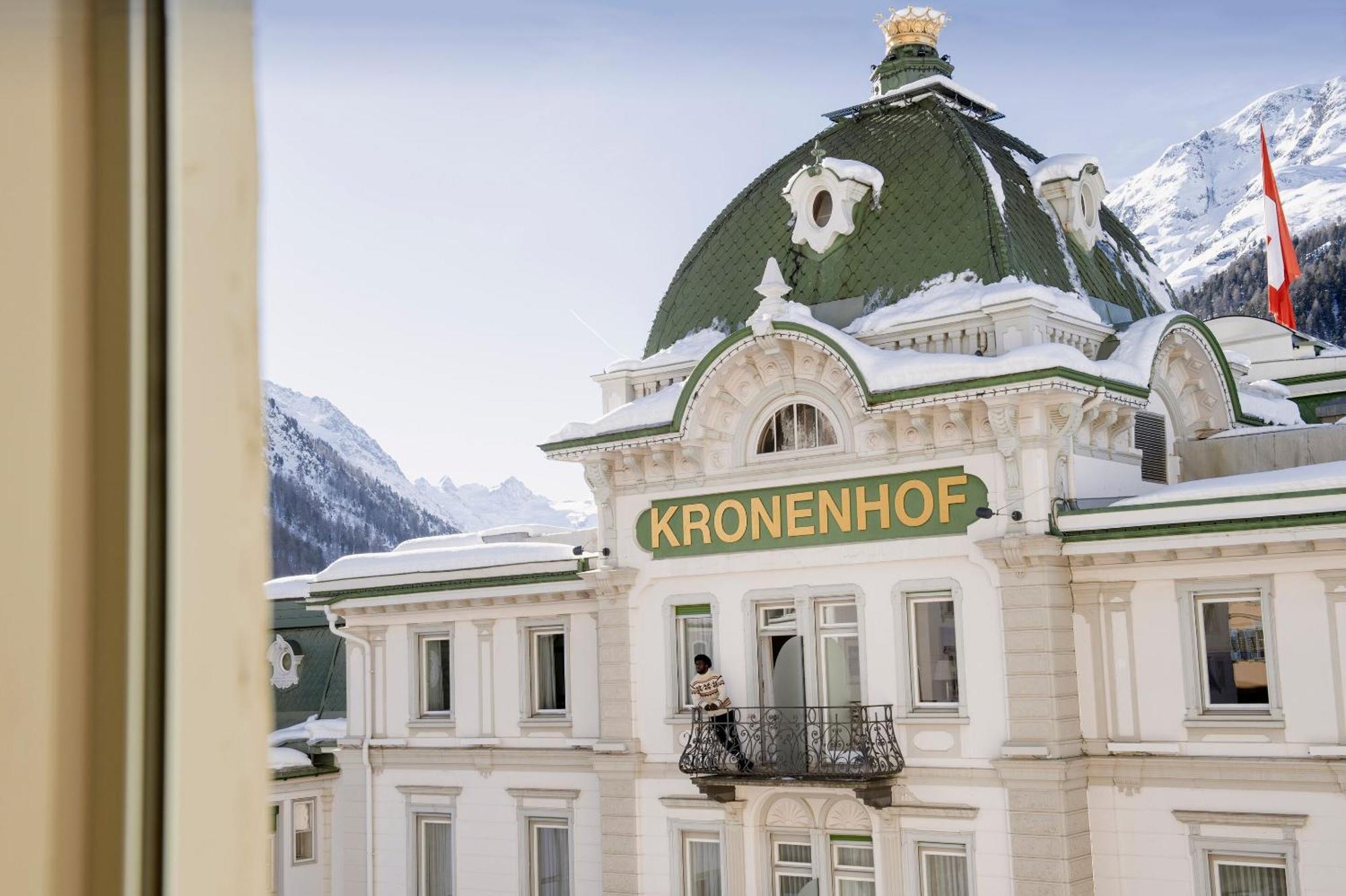 Grand Hotel Kronenhof Pontresina Buitenkant foto